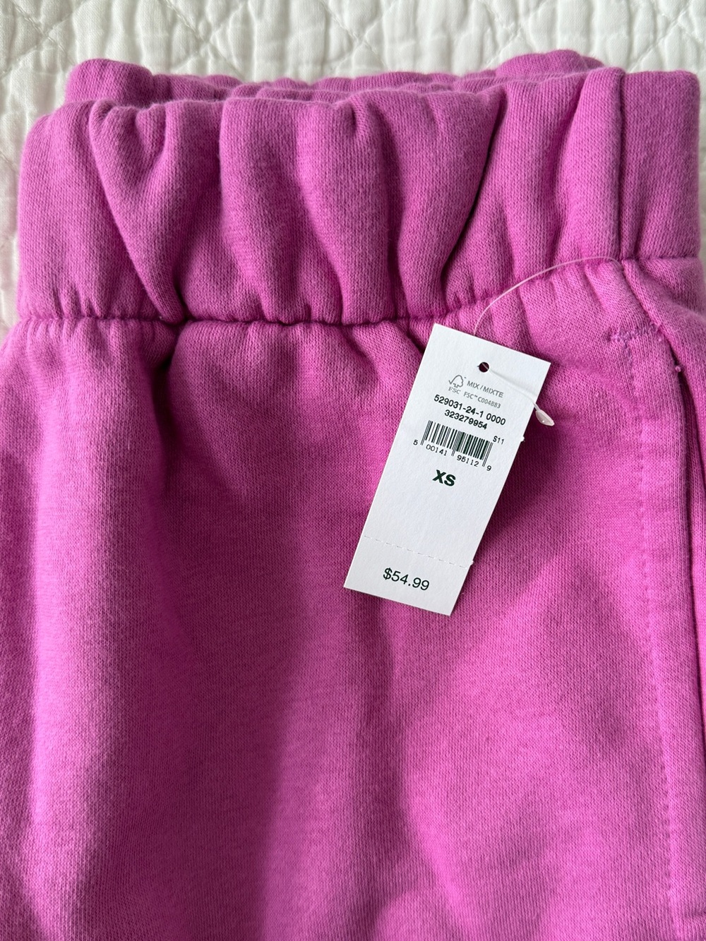 Gap Relaxed Wedge Crewneck Sweatshirt & Fleece Joggers in budding purple lilac - Picture 5 of 6